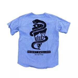 OVERTHROW Desert Dwellers Button Jersey Shirt Men's SMALL Grey Short Sleeve​​